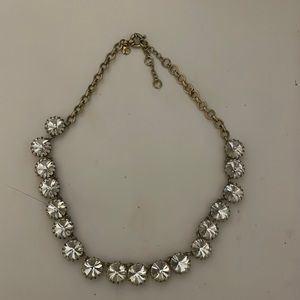 J Crew Gold & Crystal Statement Necklace